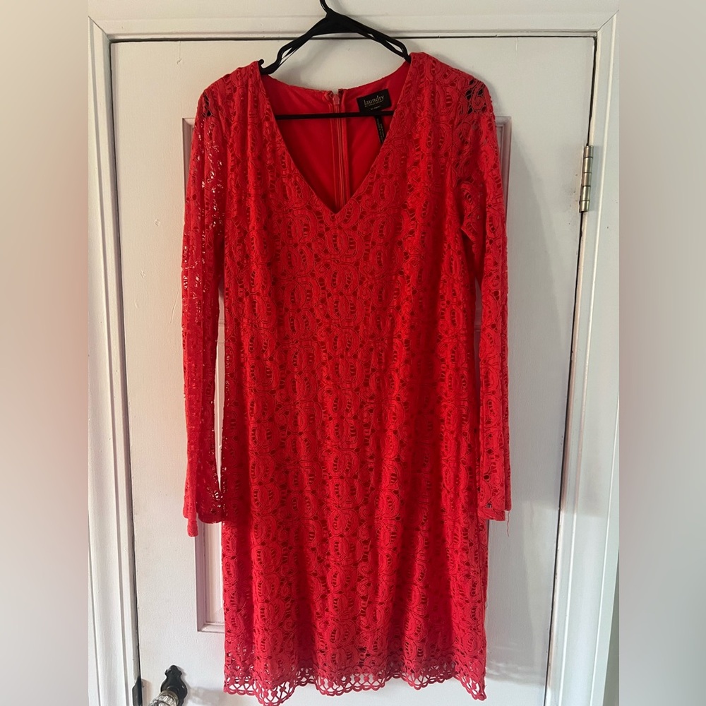 Laundry by Shelli Segal Red Lace Dress